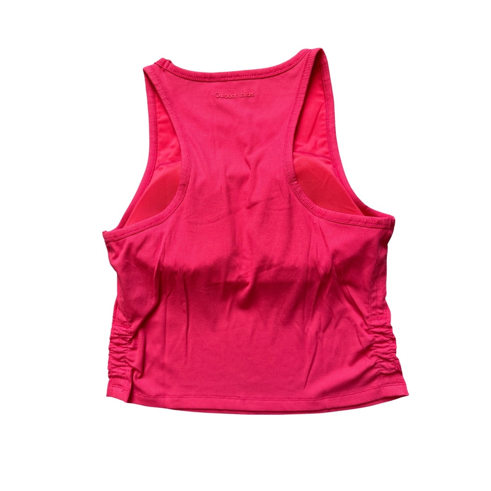 Outdoor Voices Rib Knit Tank Petunia Pink Built-In Bra OV113W Womens XL NWT - Picture 3 of 3